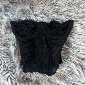 Black Lace Corset Top